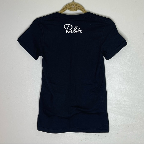 AMERICAN APPAREL Black and White Rue La La Boston T Shirt Size Medium - Picture 5 of 5